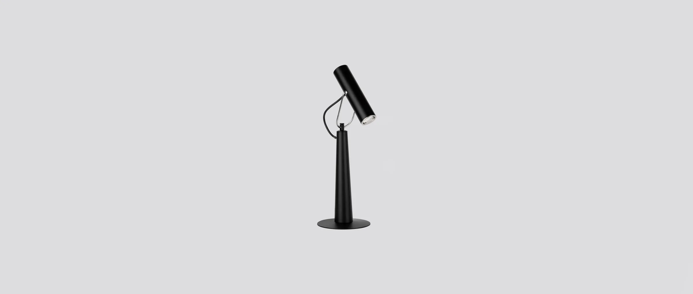 Conic in profile, its cylindrical head tilted as if paying attention